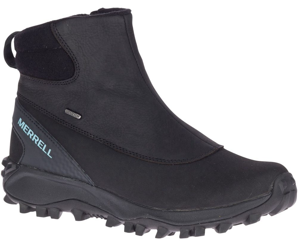 Botas Senhora - Merrell Thermo Kiruna Mid Zip Waterproof - Pretas - KXC574309